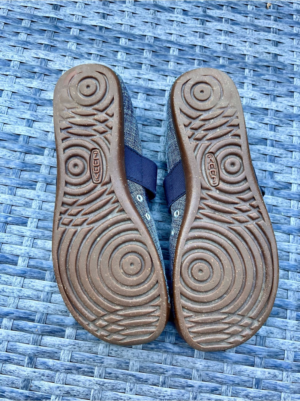Keen Women's Blue-Gray Mary Jane Flats with Brown Toe Cap - Picture 3 of 7